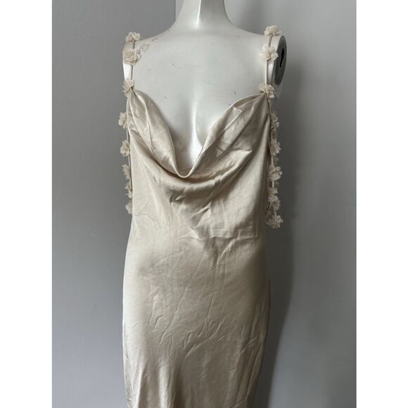 Self-portrait Flower Maxi Dress in Champagne Size US 10 $510 - Picture 6 of 11